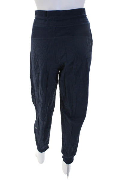 Lululemon Womens Striped Drawstring Jogger Sweatpants Blue Size 8