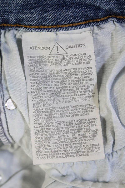 Zara Woman Womens Skinny Ankle Jeans Blue Cotton Blend Mid Rise Size 6