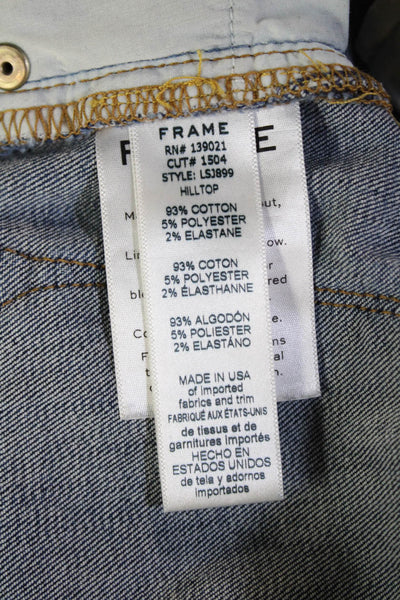 Frame Denim Women Skinny Dark Blue Jeans Button Mid Rise Size 27