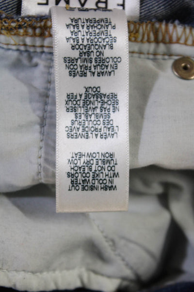 Frame Denim Women Skinny Dark Blue Jeans Button Mid Rise Size 27