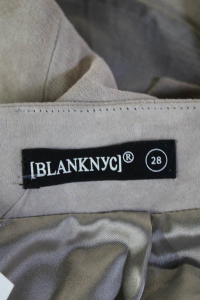 BLANKNYC Womens Leather Mini Wrap Skirt Beige Size 28