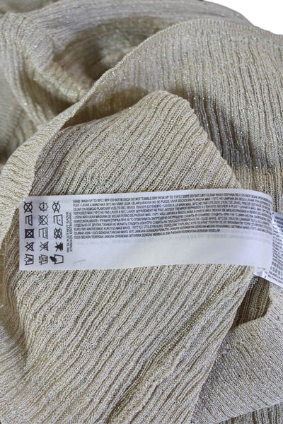 MNG Womens Pullover Sweater Beige Crew Neck Long Sleeve Size M