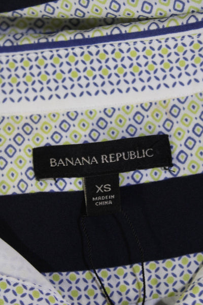 Banana Republic Womens Shirt Dress Black Collared Short Sleeve Cotton Size XS
