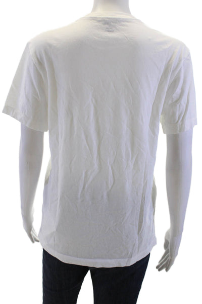 J Crew Mens T-Shirt White 100% Cotton Crew Neck Short Sleeve Size S