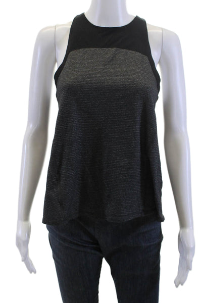 Lululemon Women Sleeveless High Neck Tank Black Nylon Blend Size 6