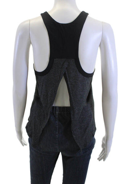Lululemon Women Sleeveless High Neck Tank Black Nylon Blend Size 6