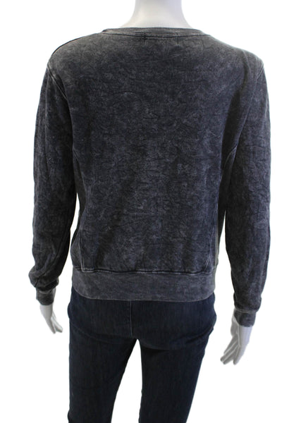 Soul Cycle Women Pullover Sweatshirt Dark Gray Cotton Zip Size XS