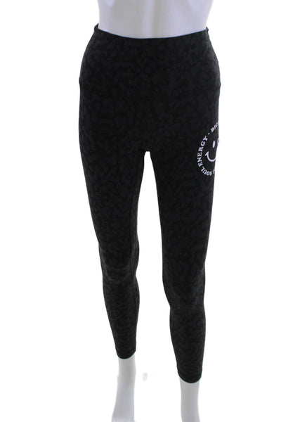 Lululemon Women Ankle Jeggings Black Animal Print Nylon Blend Size 6