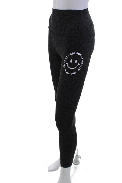 Lululemon Women Ankle Jeggings Black Animal Print Nylon Blend Size 6