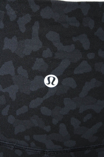 Lululemon Women Ankle Jeggings Black Animal Print Nylon Blend Size 6