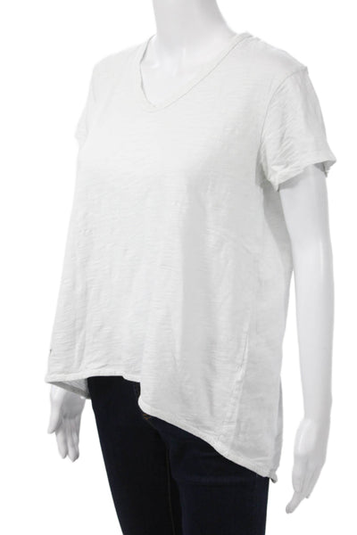 Wilt Womens Basic Jersey V-Neck Short Sleeve Cotton T-Shirt White Size M