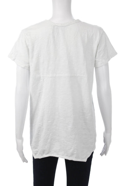 Wilt Womens Basic Jersey V-Neck Short Sleeve Cotton T-Shirt White Size M