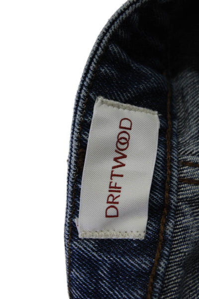 Driftwood Womens A-Line Maxi Skirt Dark Blue 99% Cotton 1% Spandex Size M