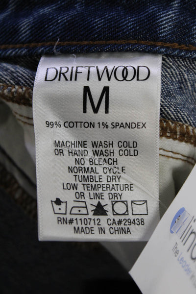 Driftwood Womens A-Line Maxi Skirt Dark Blue 99% Cotton 1% Spandex Size M