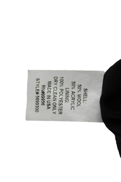 Shoshanna Womens Black Sweater Mini Dress Long Sleeve Round Neck Size 0