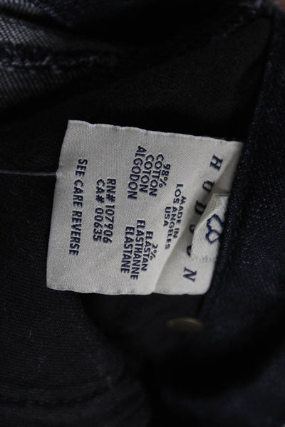 Hudson Womens Ankle Cropped Dark Blue Jeans Size 28