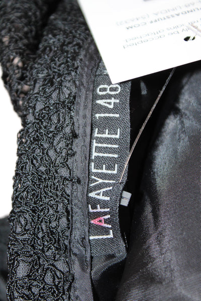 Lafayette 148 New York Womens A-Line Maxi Skirt Black Polyester Blend Size 8