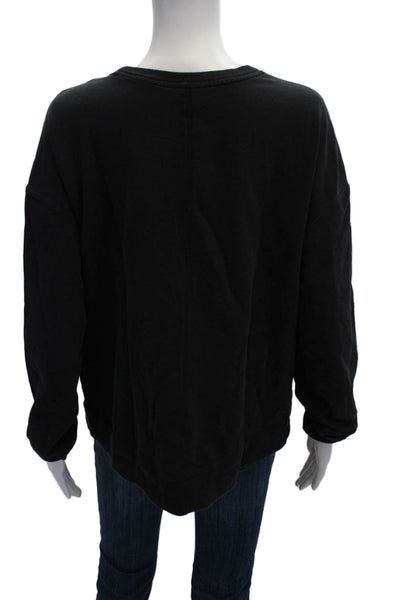 All In Motion Women Pullover Sweatshirt Black Crew Neck Long Sleeve Size XL