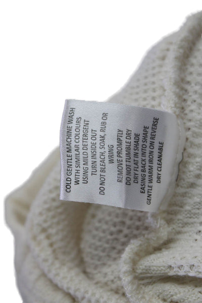 Sabo Unisex Vest White Striped Round Neck Drawstring Bohemian Size 8