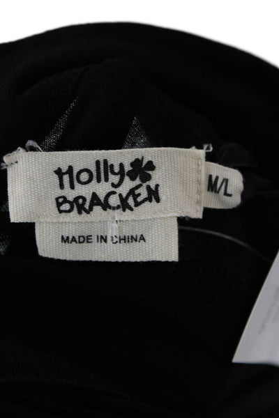Molly Bracken Womens Basic Black Mock Neck Long Sleeve Top Size M