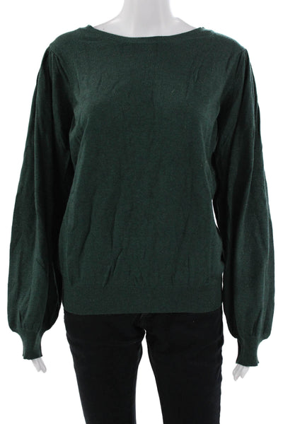 Molly Bracken Women Pullover Sweater Green Long Sleeve Size M