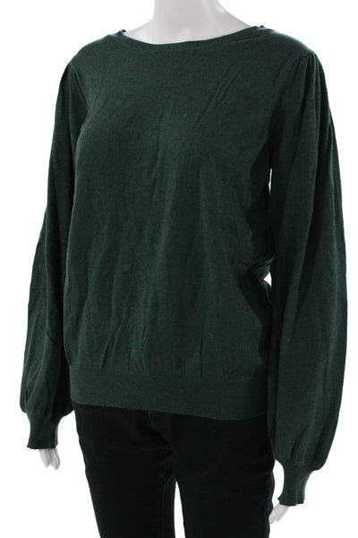Molly Bracken Women Pullover Sweater Green Long Sleeve Size M