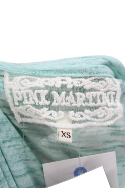 Pink Martini Womens Basic Light Blue Crew Neck Short Sleeve T-Shirt Size XS