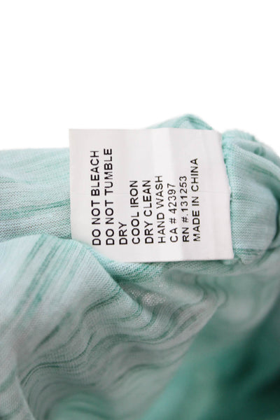 Pink Martini Womens Light Blue Jersey Short Sleeve Round Neck Top Size S