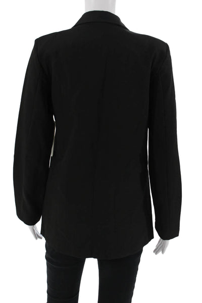 RD Style Womens Open Front Long Sleeve Lined Blazer Black Size XS