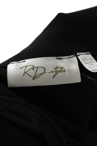 RD Style Womens Open Front Long Sleeve Lined Blazer Black Size XS
