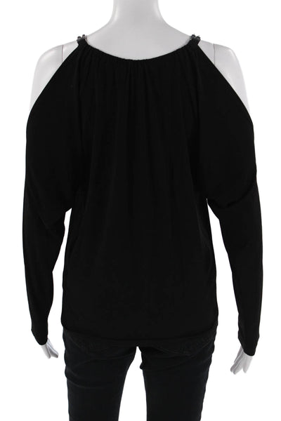 Michael Michael Kors Womens Black Long Sleeve Buckle Blouse Size S
