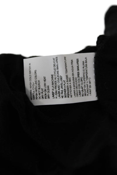 RD Womens Basic T Shirt Black Short Sleeve Round Neck Size L