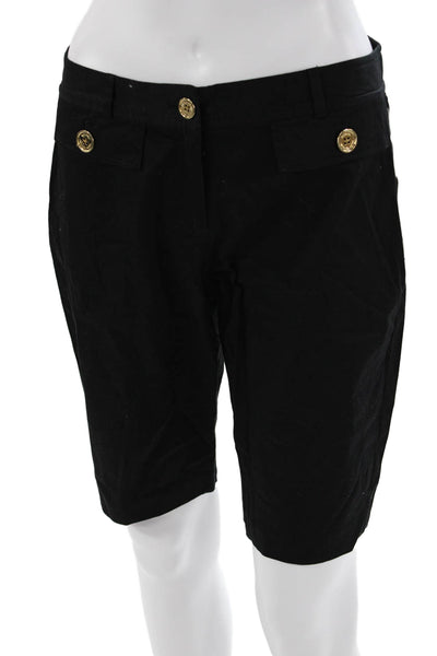 Michael Michael Kors Unisex Chino Shorts Black Cotton Spandex Size 2