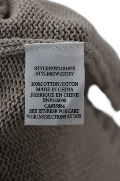 Z Supply Unisex Beige Cotton Crew Neck Pullover Sweater Long Sleeve Size XS