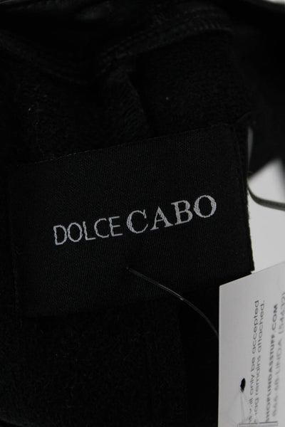 Dolce Cabo Womens V-Neck Sleeveless Black Biker Blouse Size XS
