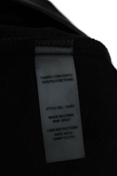 Dolce Cabo Womens V-Neck Sleeveless Black Biker Blouse Size XS