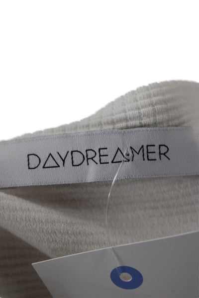 Daydreamer Women Pullover Sweatshirt White V-Neck Music Long Sleeve Size XS
