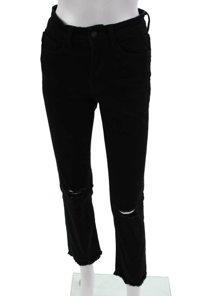 Vervet Womens Cropped Skinny Black Jeans Juniors Size 25