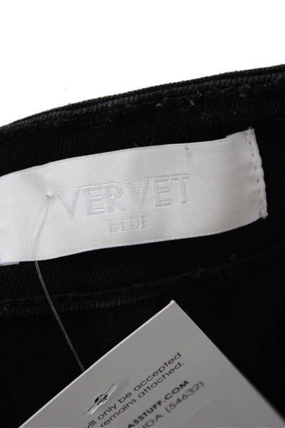 Vervet Womens Cropped Skinny Black Jeans Juniors Size 25
