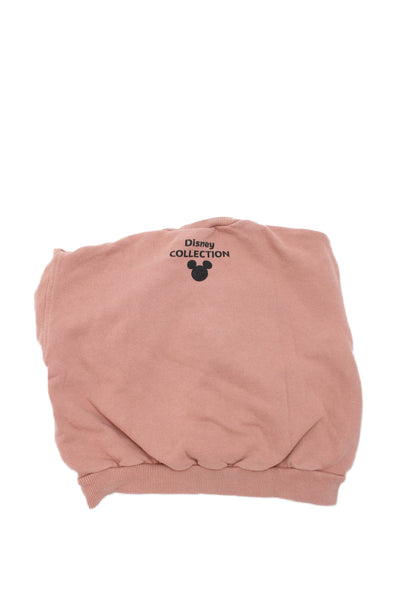Zara Girls Cotton Mouse Character Crew Neck Sweatshirt Top Beige Size 3-4Y