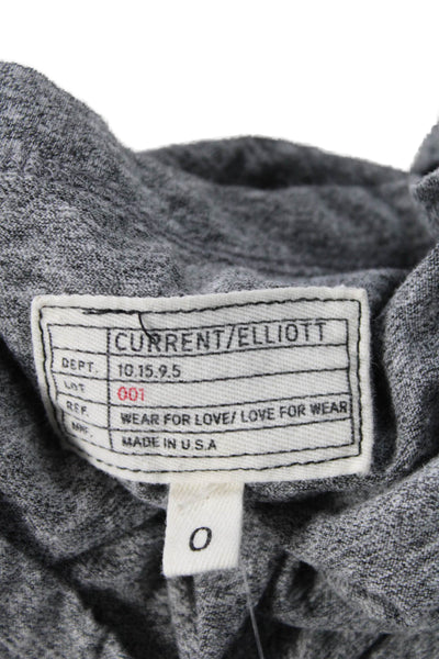 Current/Elliott Womens Gray Jersey Tank Crewneck Size 0
