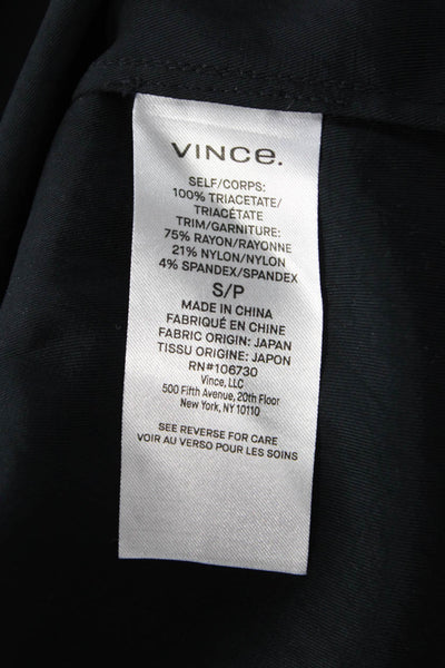 Vince Womens Basic Sleeveless Tank Black Cotton Crewneck Size S