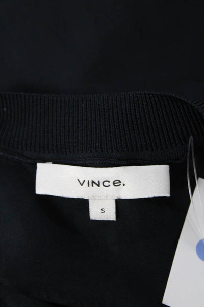 Vince Womens Basic Sleeveless Tank Black Cotton Crewneck Size S