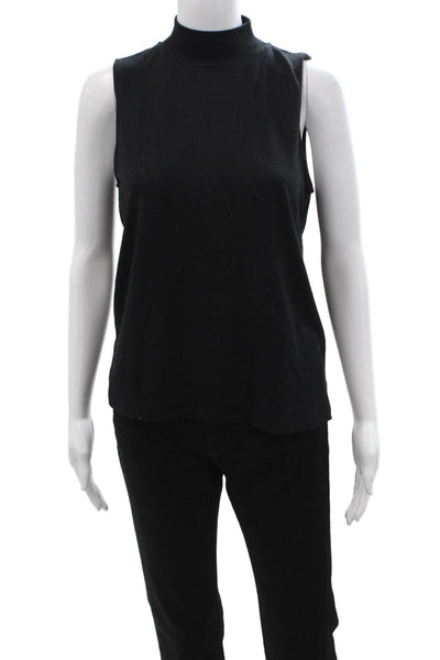 Rag & Bone Women Basic Black Sleeveless Mock Neck Tank Size S