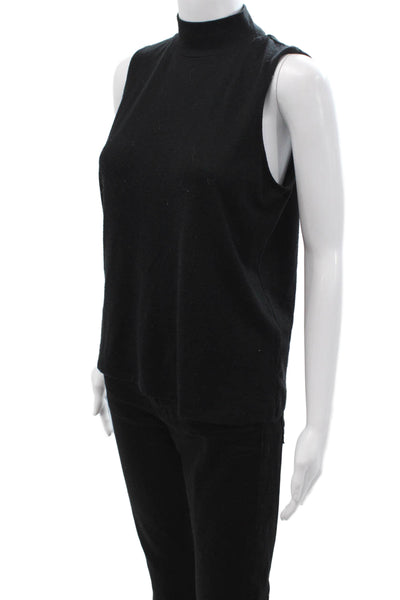 Rag & Bone Women Basic Black Sleeveless Mock Neck Tank Size S