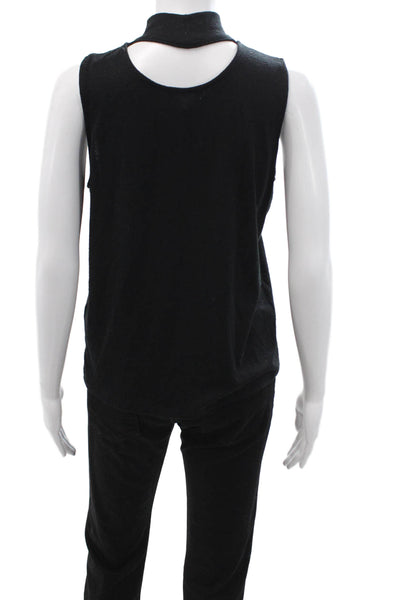 Rag & Bone Women Basic Black Sleeveless Mock Neck Tank Size S