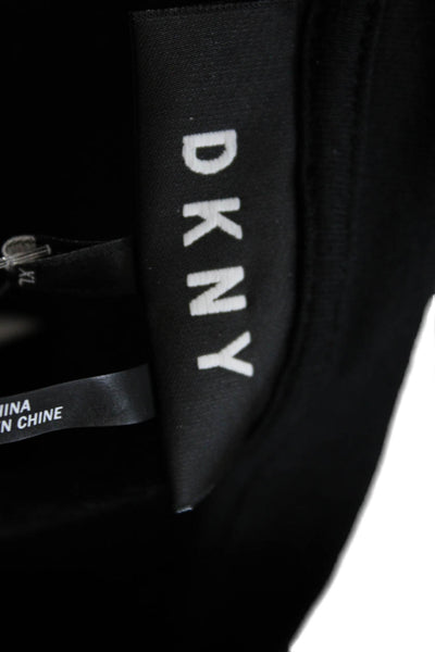 DKNY Women Black Crew Neck Short Sleeve T-Shirt Size XL