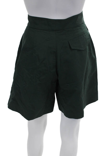 Victoria Beckham Unisex Bermuda Shorts Green Designer Size 4