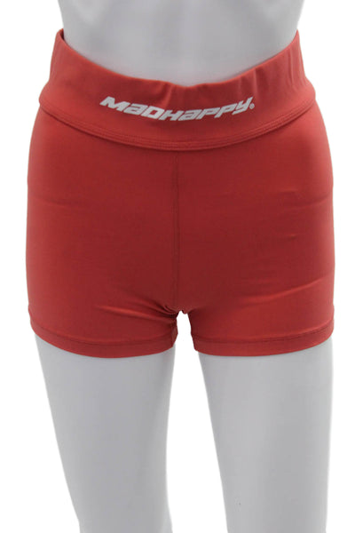 Madhappy Unisex Red Biker Shorts Nylon Spandex Sports Size S