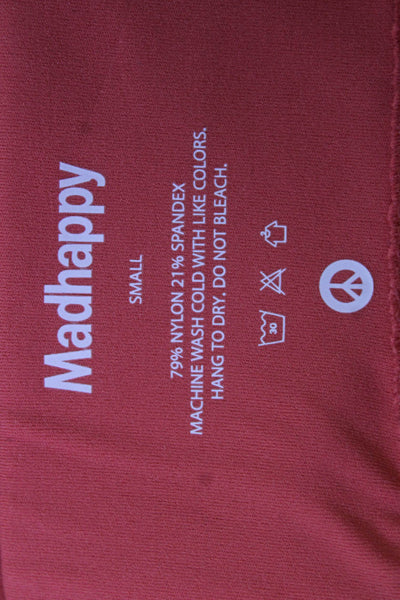 Madhappy Unisex Red Biker Shorts Nylon Spandex Sports Size S